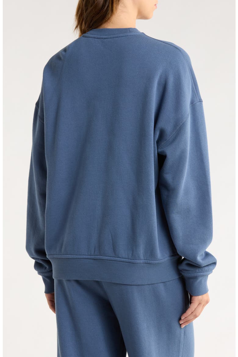 Silksweats Cotton & Silk Blend Pajama Sweatshirt, Alternate, color, TIDEWORN BLUE