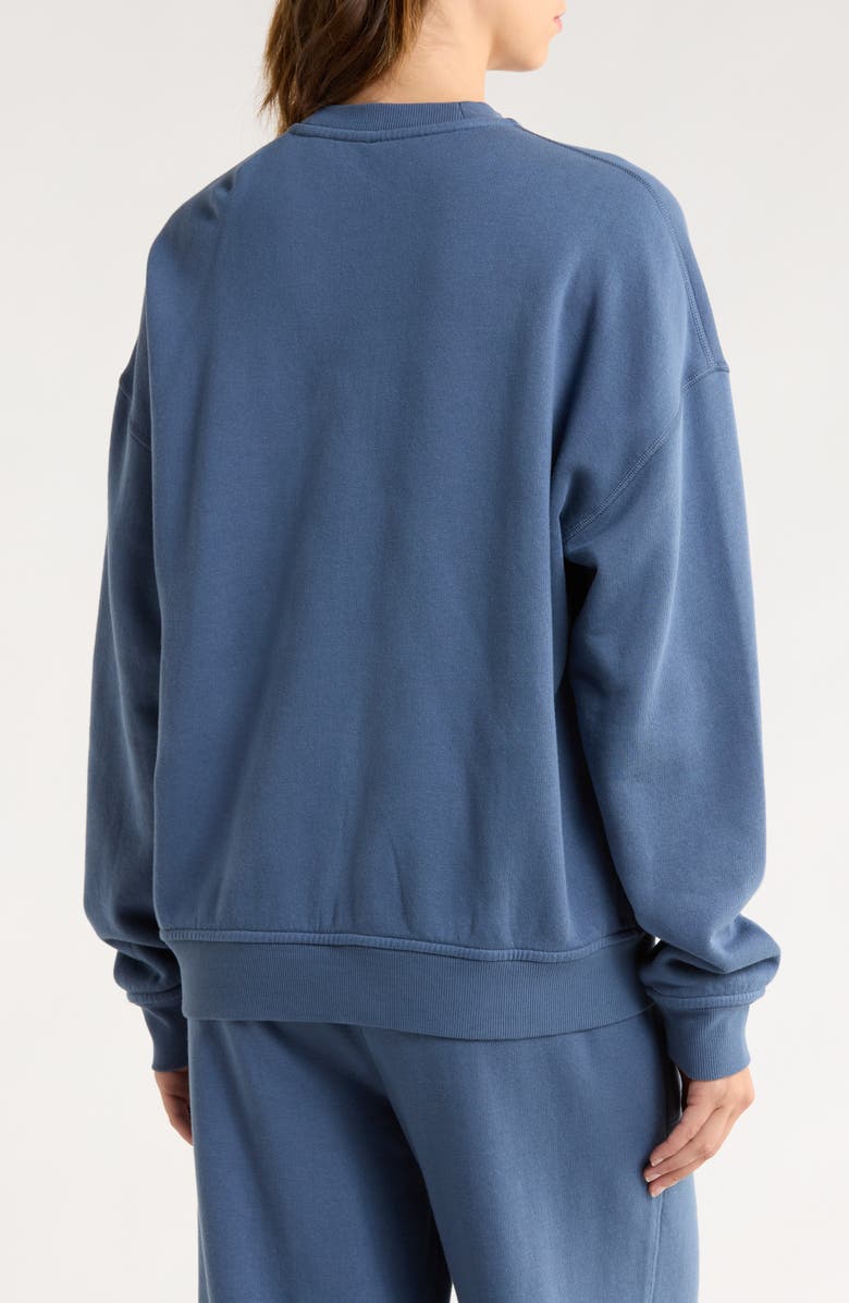 Lunya Silksweats Cotton & Silk Blend Pajama Sweatshirt, Alternate, color, Tideworn Blue