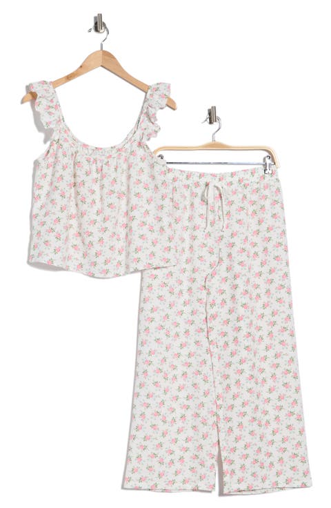 Ruffle Long Pajamas