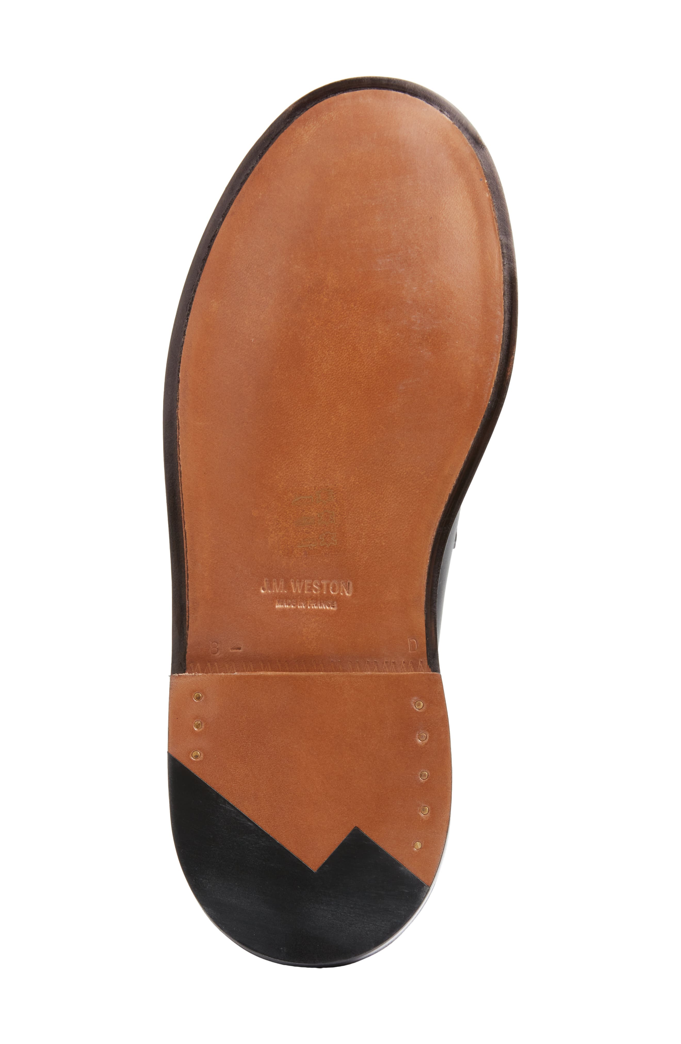 JM WESTON Triple Sole 180 Penny Loafer, Alternate, color, Black