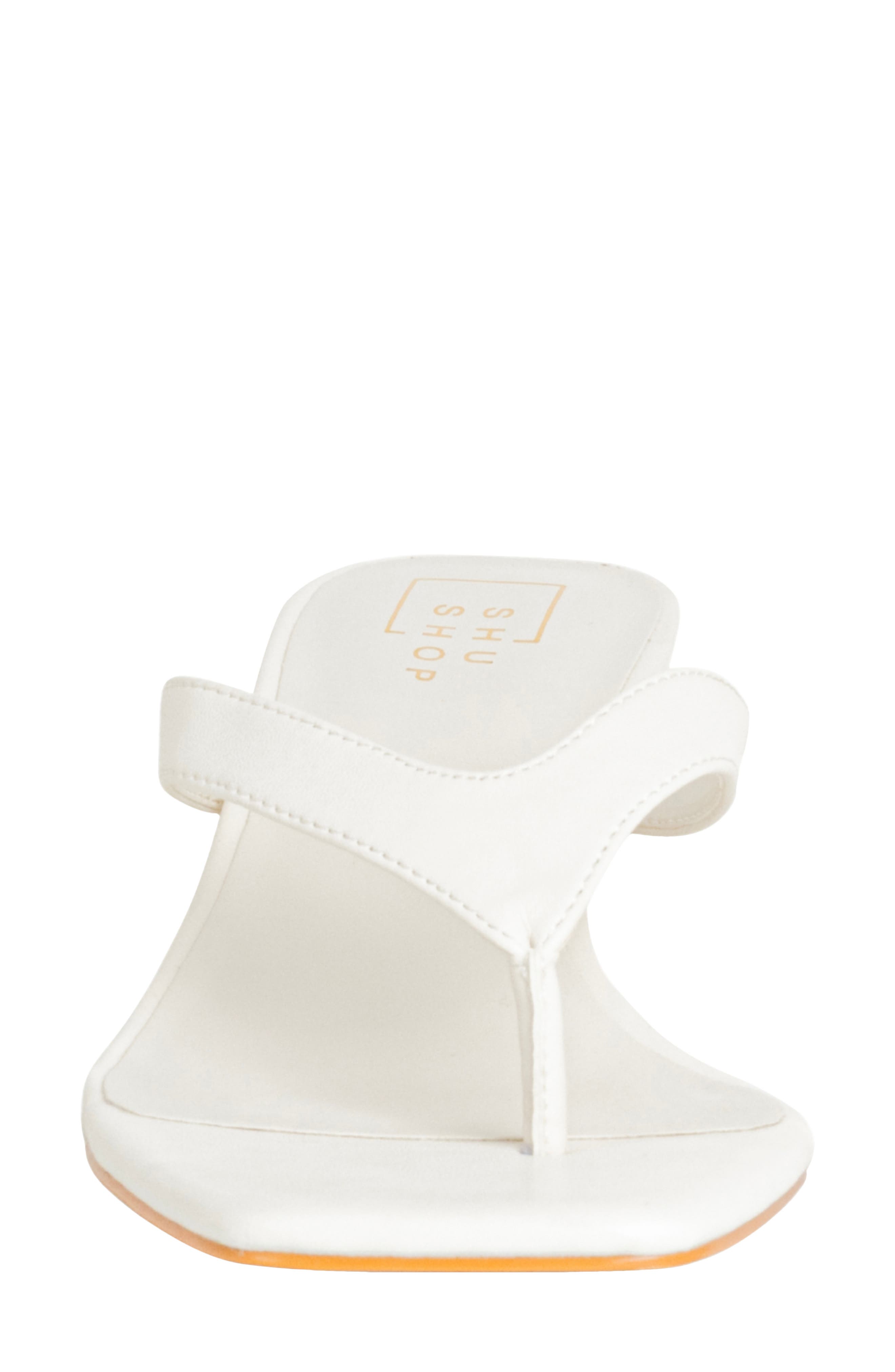 SHUSHOP Franny Kitten Heel Flip Flop, Alternate, color, Bone