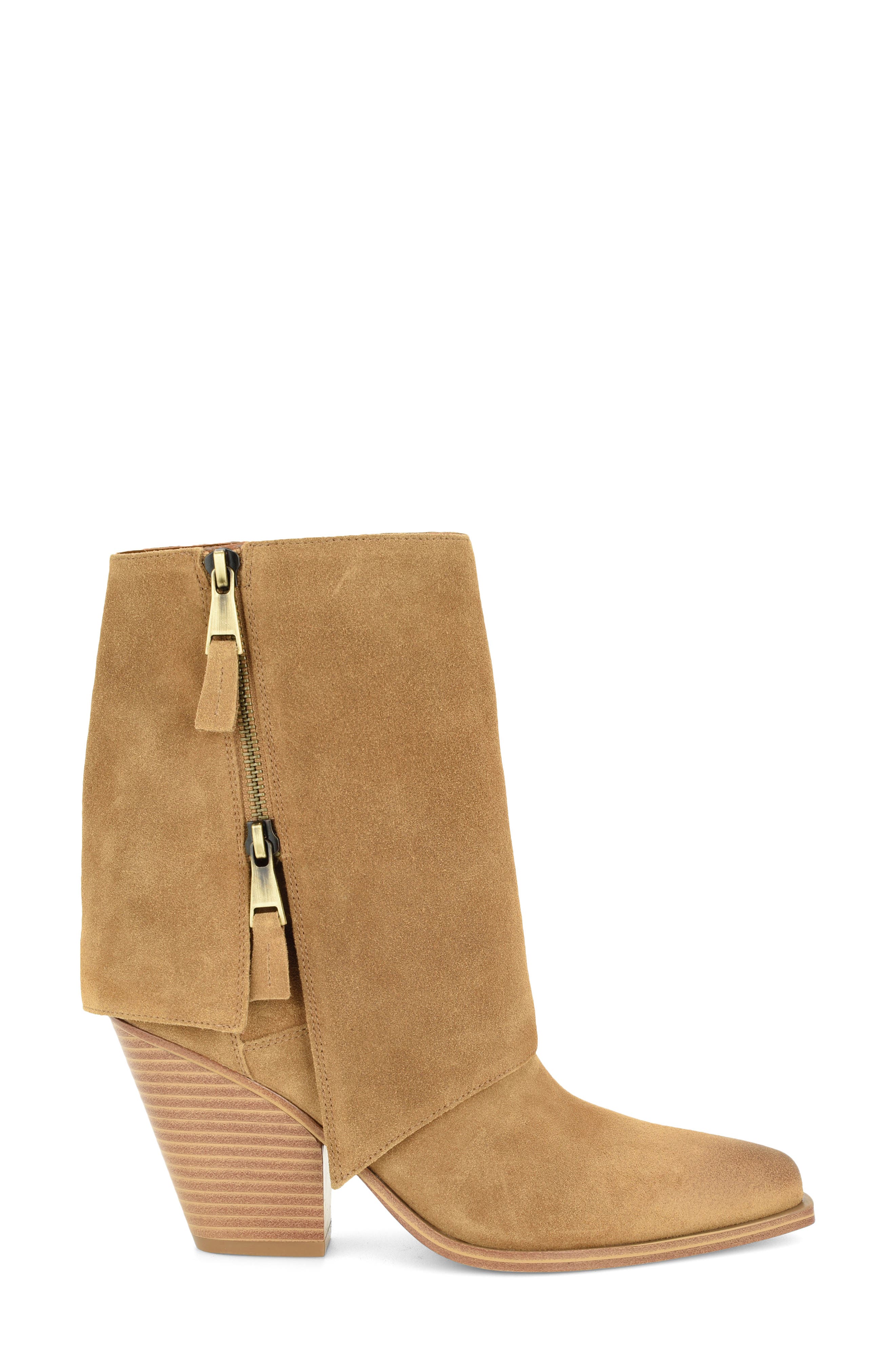 Umberto Pointed Toe Leather Bootie, Alternate, color, MBR01
