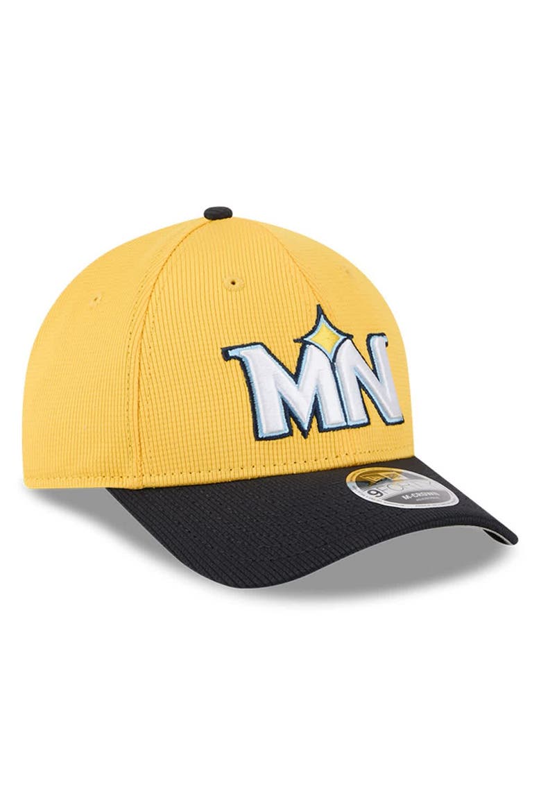 Men's New Era Yellow/Black Minnesota Twins City Connect Batting Practice 9FORTY M-Crown Adjustable Hat, Alternate, color, Yellow