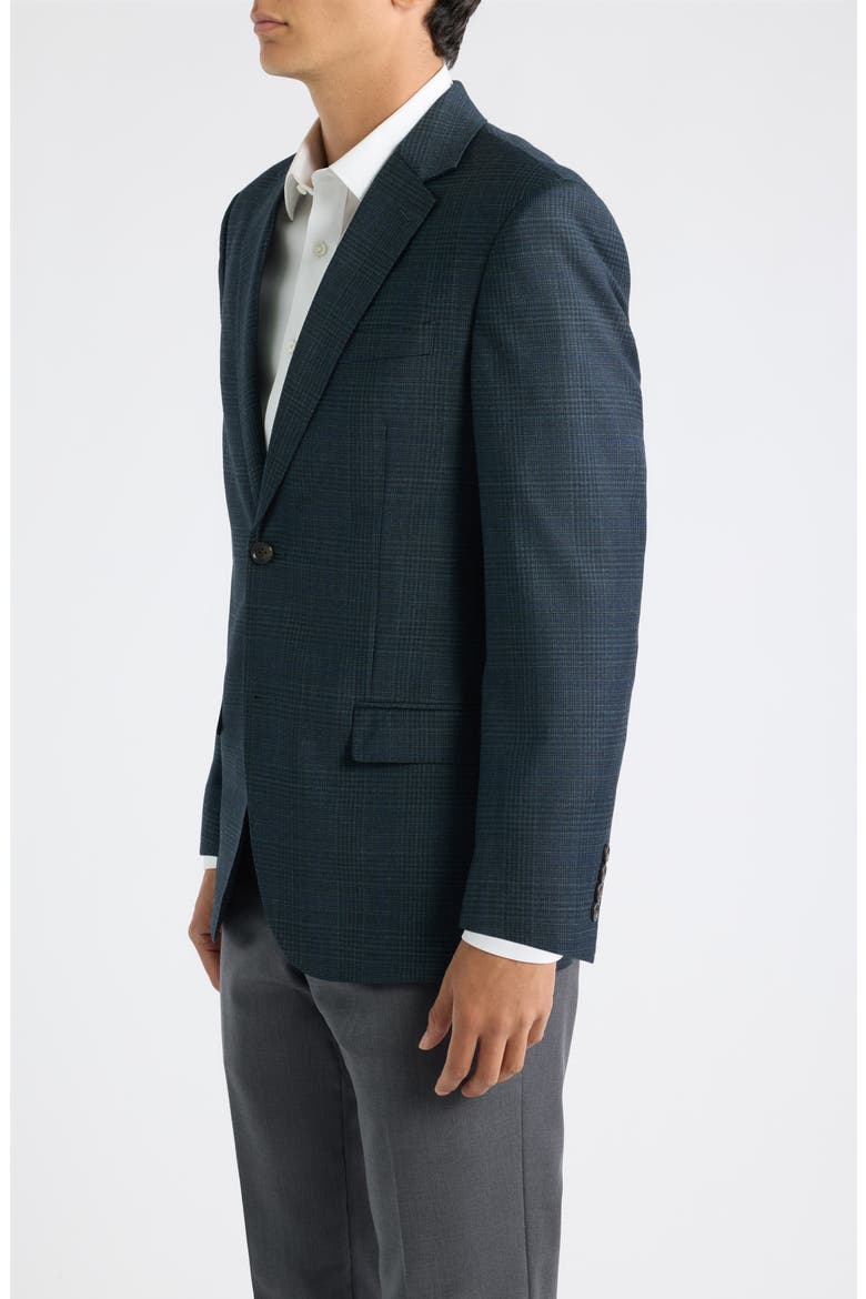 Henrik Virgin Wool Blend Sport Coat, Alternate, color, GREEN VIRGIN WOOL CHECK