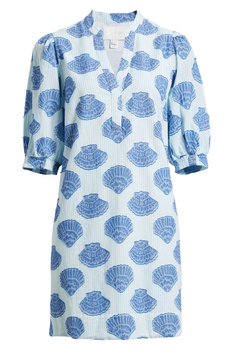 Mialeigh Print Shift Dress, Alternate, color, DAY DREAM BLUE SEASHELL