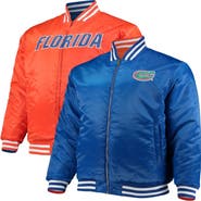 PROFILE Men's Royal/Orange Florida Gators Big & Tall Reversible Satin Full-Zip Jacket