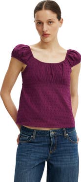 Cotton On Women's Tie Back Babydoll Top