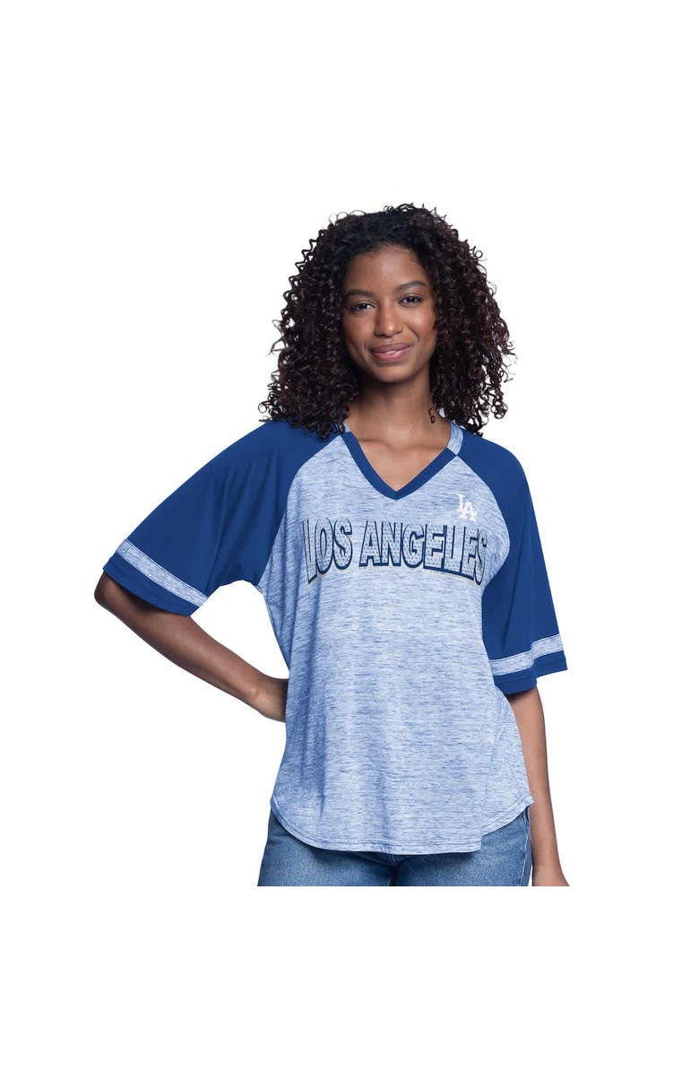 G-III 4HER BY CARL BANKS Women's G-III 4Her by Carl Banks  Royal Los Angeles Dodgers Hall of Fame Raglan Oversized Half-Sleeve Top, Alternate, color, 