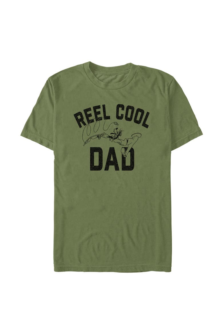 Men's Mickey & Friends Reel Cool Dad  Graphic T-Shirt, Main, color, Military Green