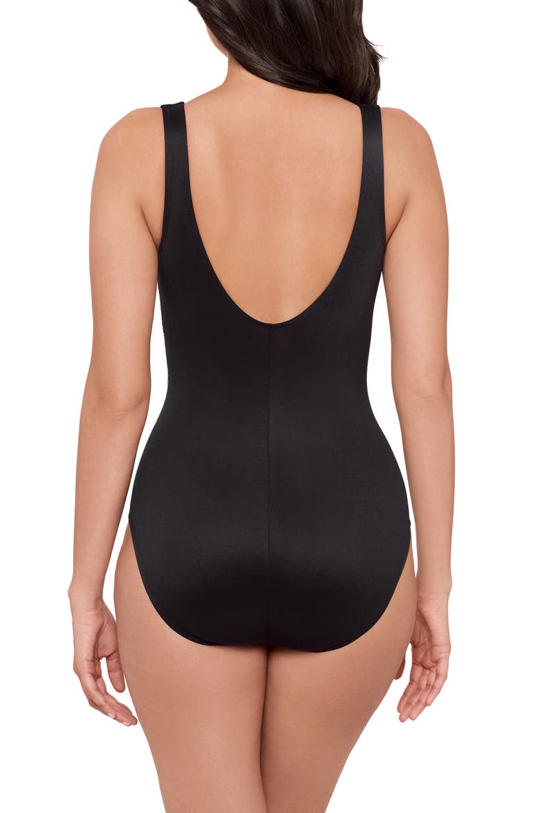 Light Show Escape Underwire One-Piece Swimsuit, Alternate, color, BLACK/ MULTI