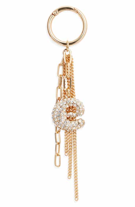 Pavé Crystal Inital Bag Charm