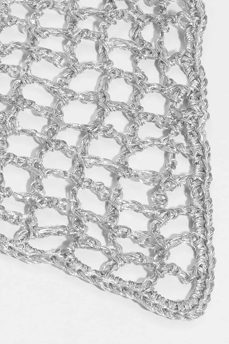 Bohemian Crochet Headscarf - Silver - Smal, Alternate, color, Silver