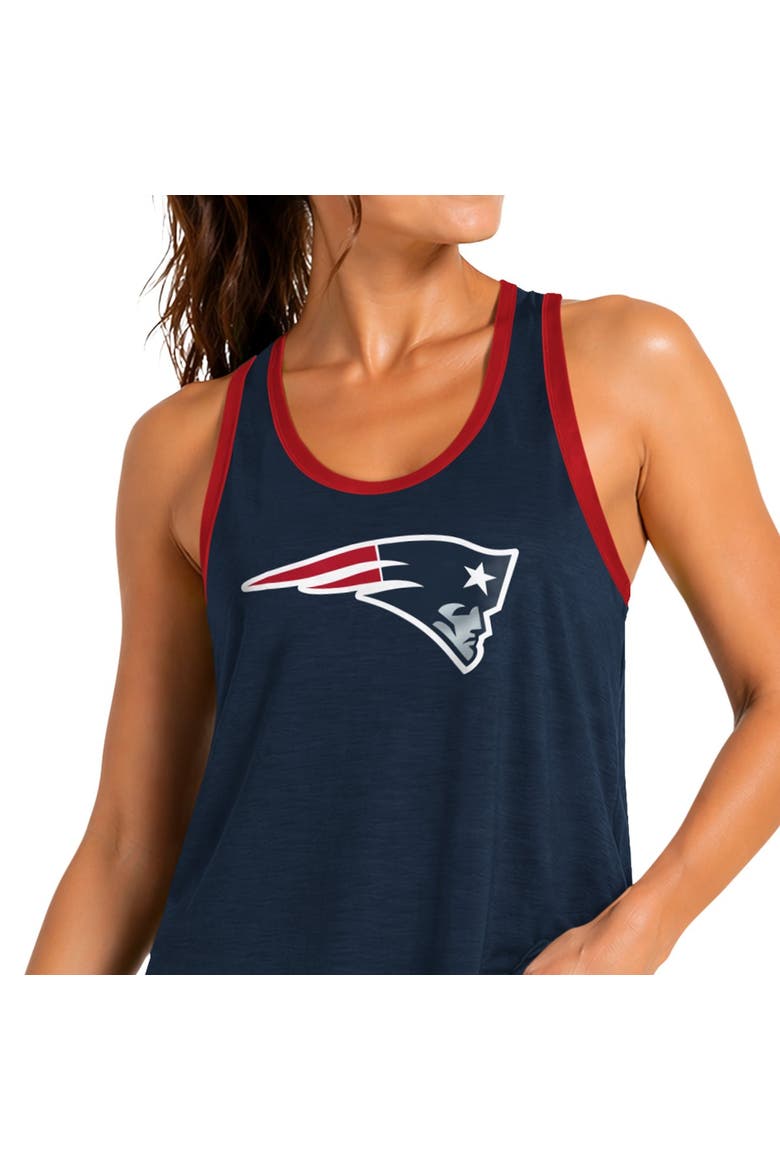 Women's G-III 4Her by Carl Banks Navy New England Patriots Tater II Racerback Tank Top, Alternate, color, Navy