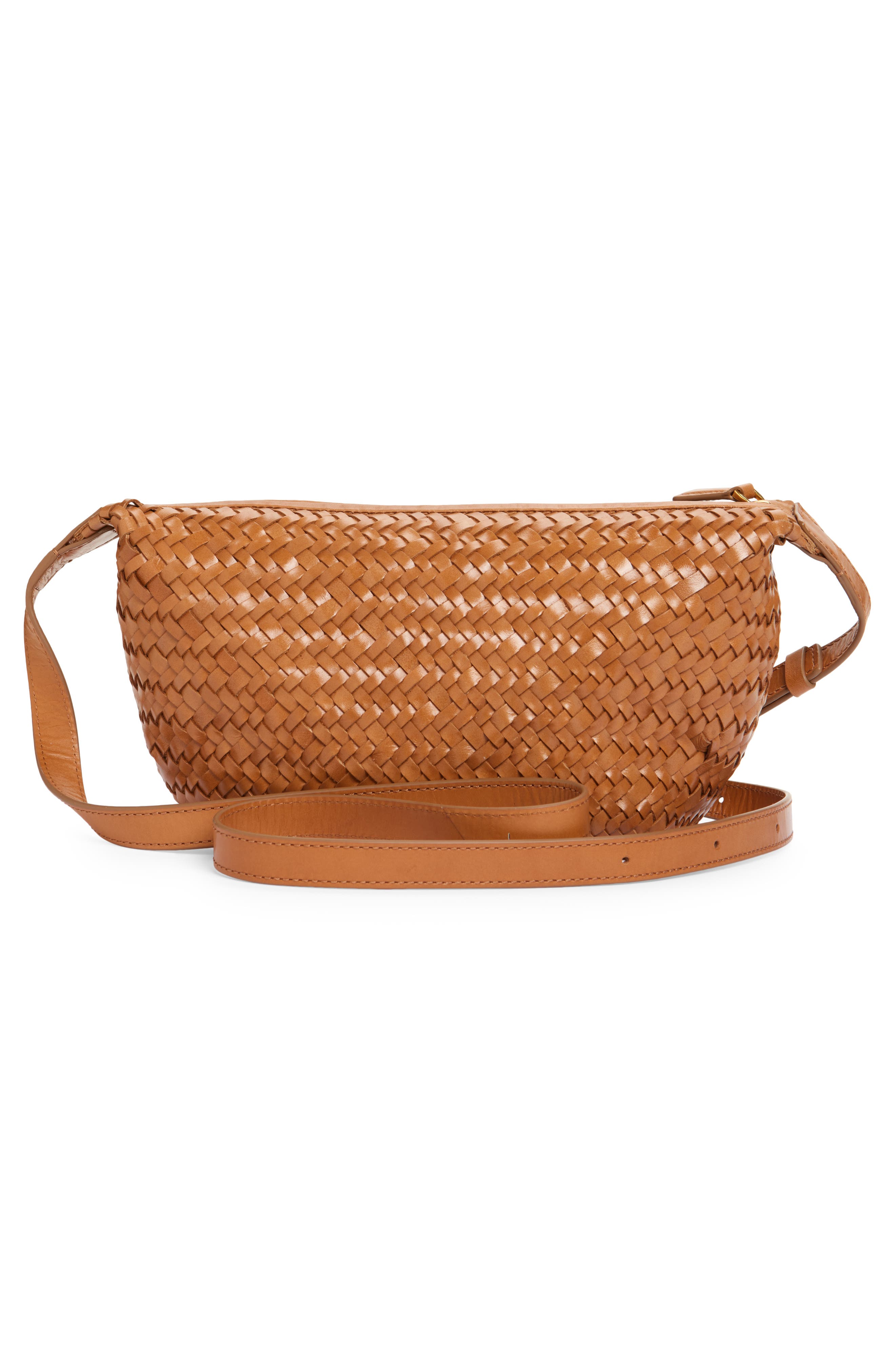 Madewell The Sling Woven Leather Crossbody Bag, Alternate, color, 