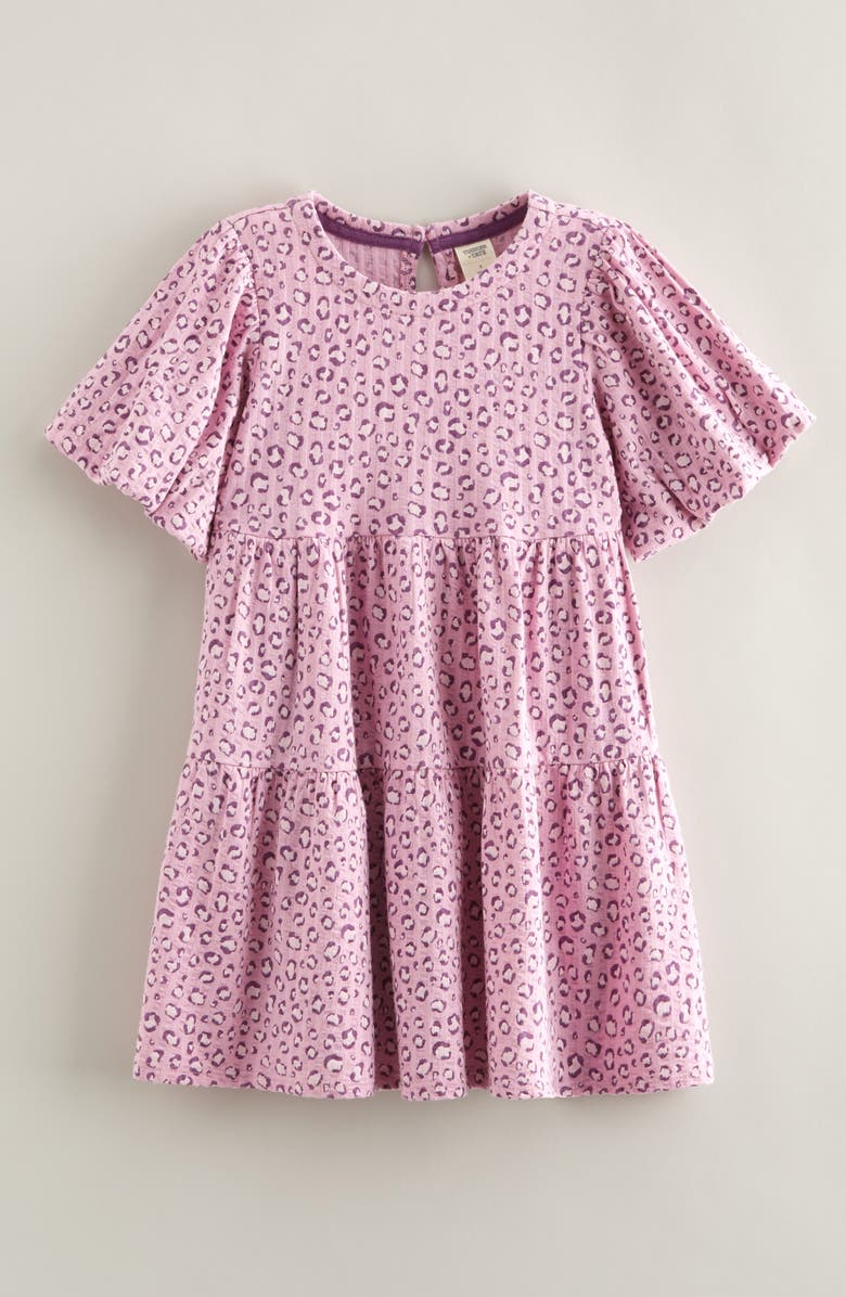 Tucker + Tate Kids' Pretty Tiered Dress, Main, color, Purple Jazz Playful Leopard
