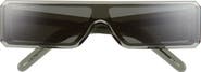 Rick Owens Geth Flat Front Rectangular Shield Sunglasses