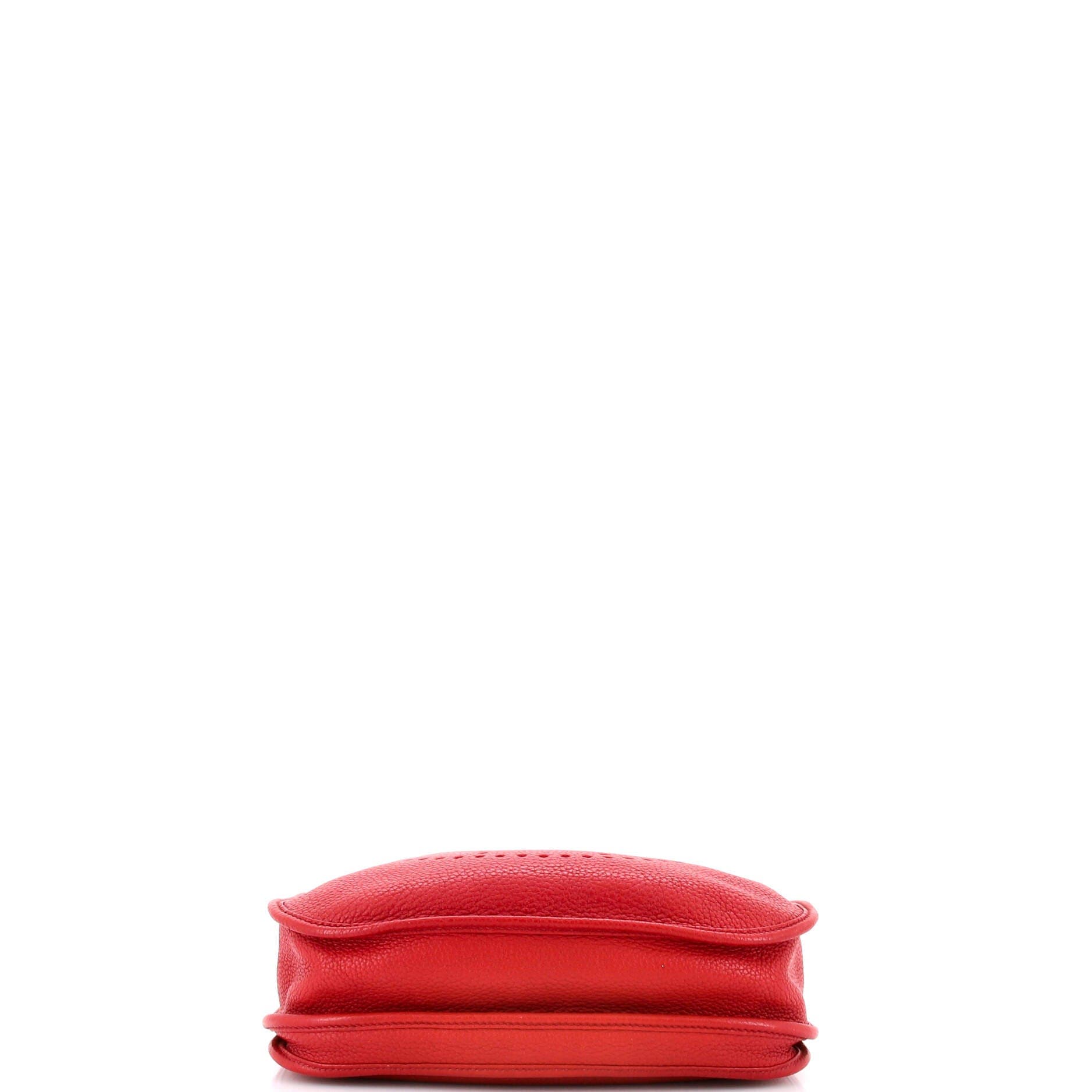 Pre-Owned Hermes Evelyne Bag Gen III Clemence PM, Alternate, color, Rouge Garance