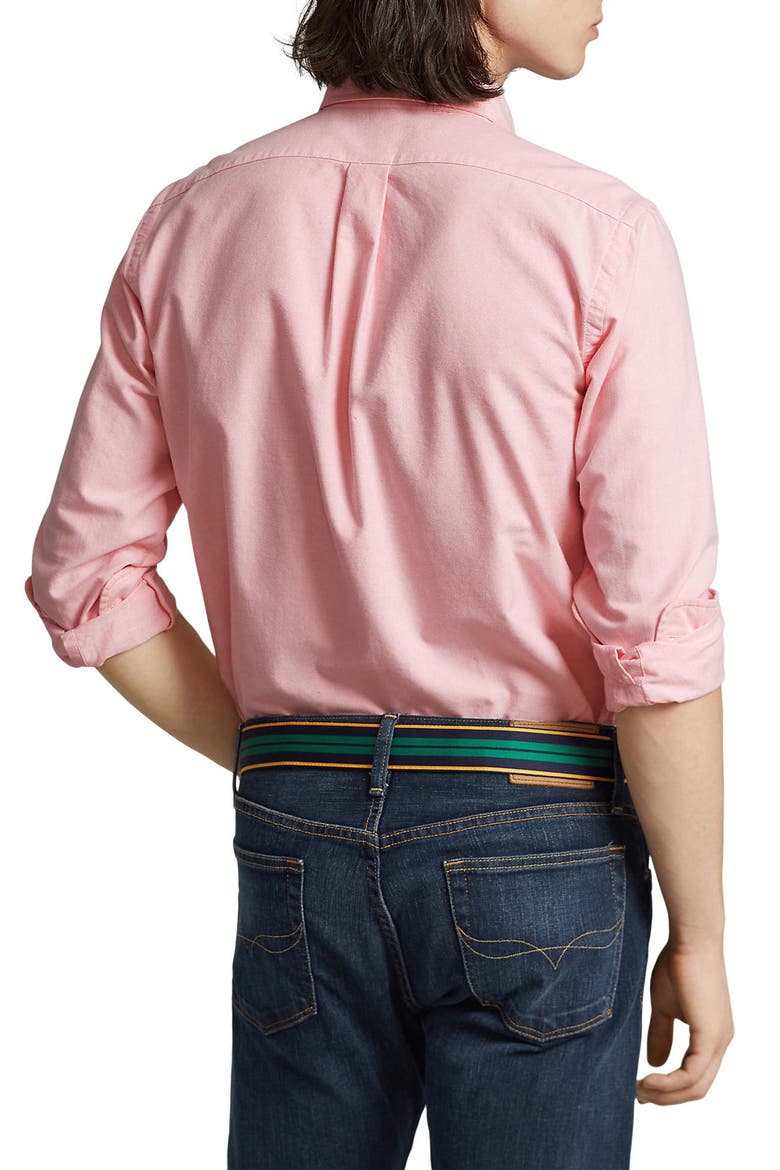 Classic Oxford Button-Down Sport Shirt, Alternate, color, PINK