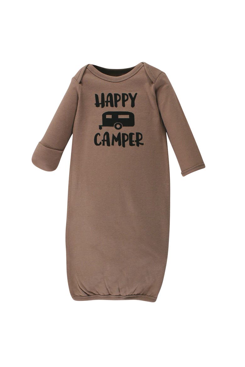 4Pk Interlock Gowns, Alternate, color, Happy Camper