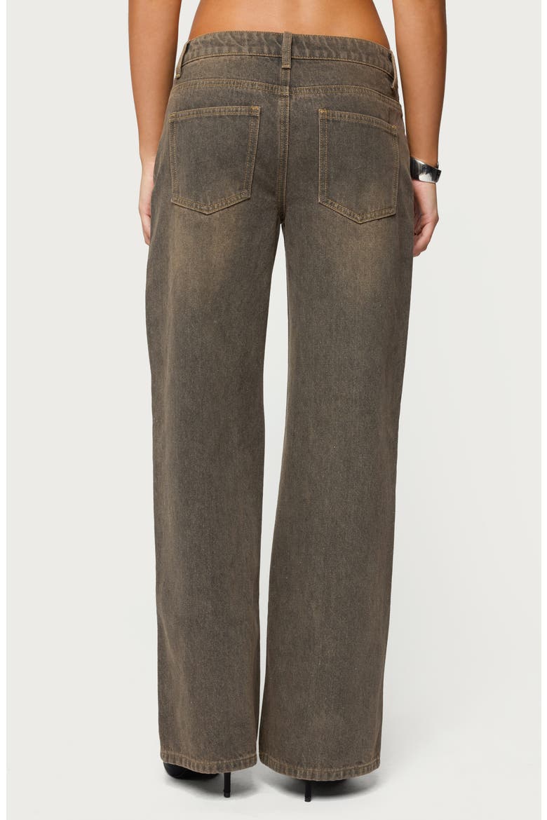 Charliza Studded Low Rise Baggy Jeans, Alternate, color, BROWN-WASHED