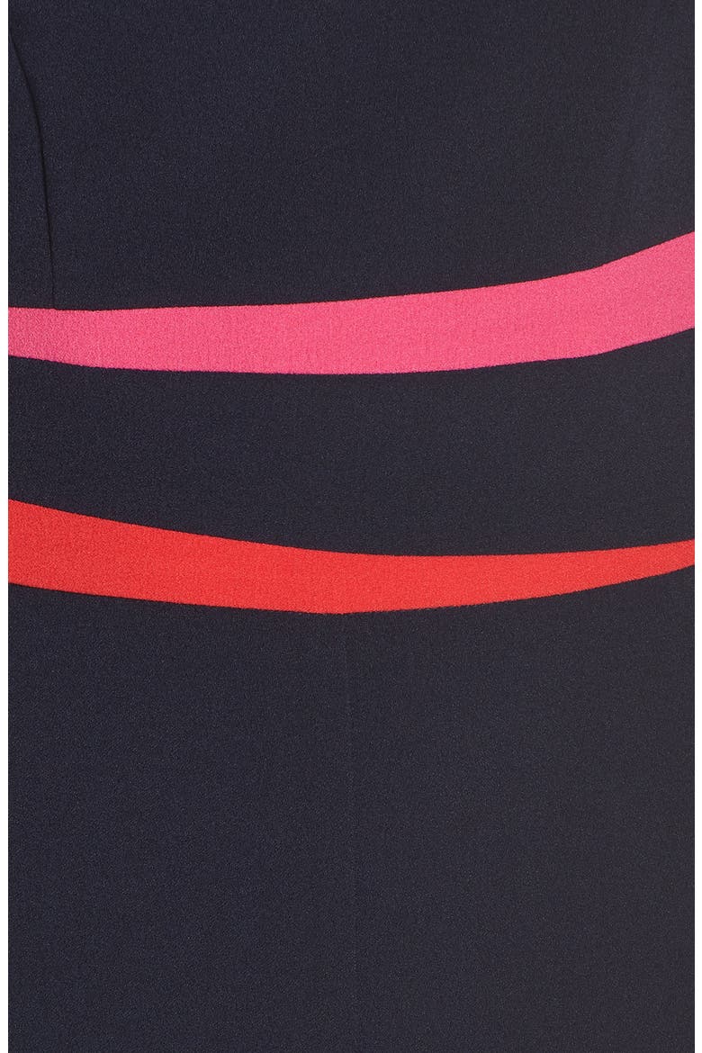 Colorblock Crepe Jumpsuit, Alternate, color, NAVY/ RED