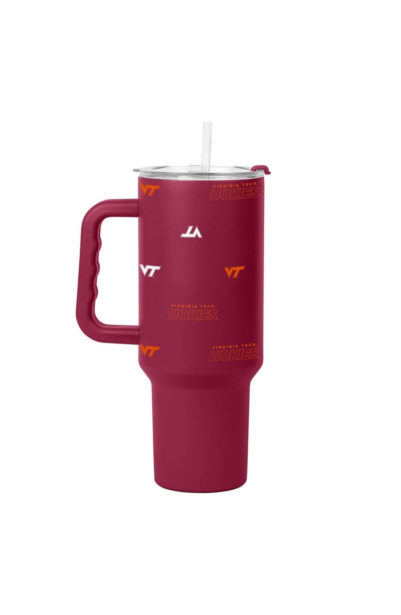 LOGO BRANDS Virginia Tech Hokies 40oz. Step and Repeat Powder Coat Tumbler, Main, color, Maroon