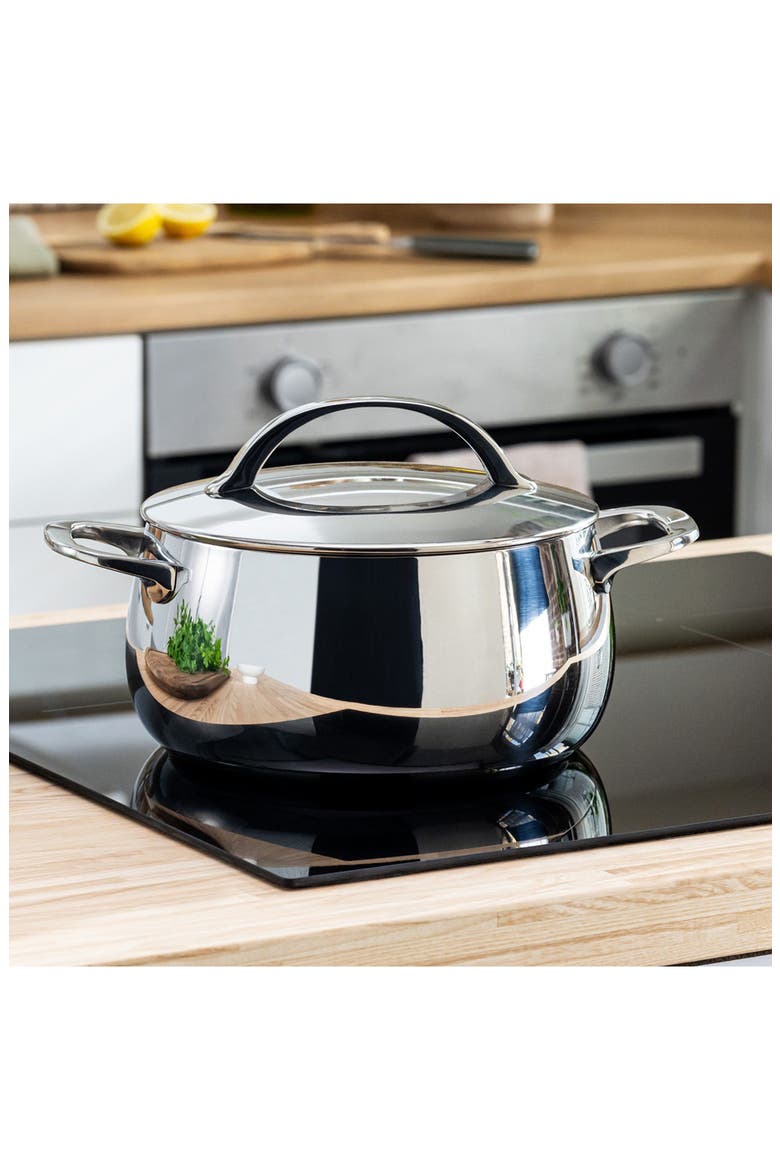 Belly Tri-Ply Stainless Steel Stockpot, Alternate, color, STELLAR