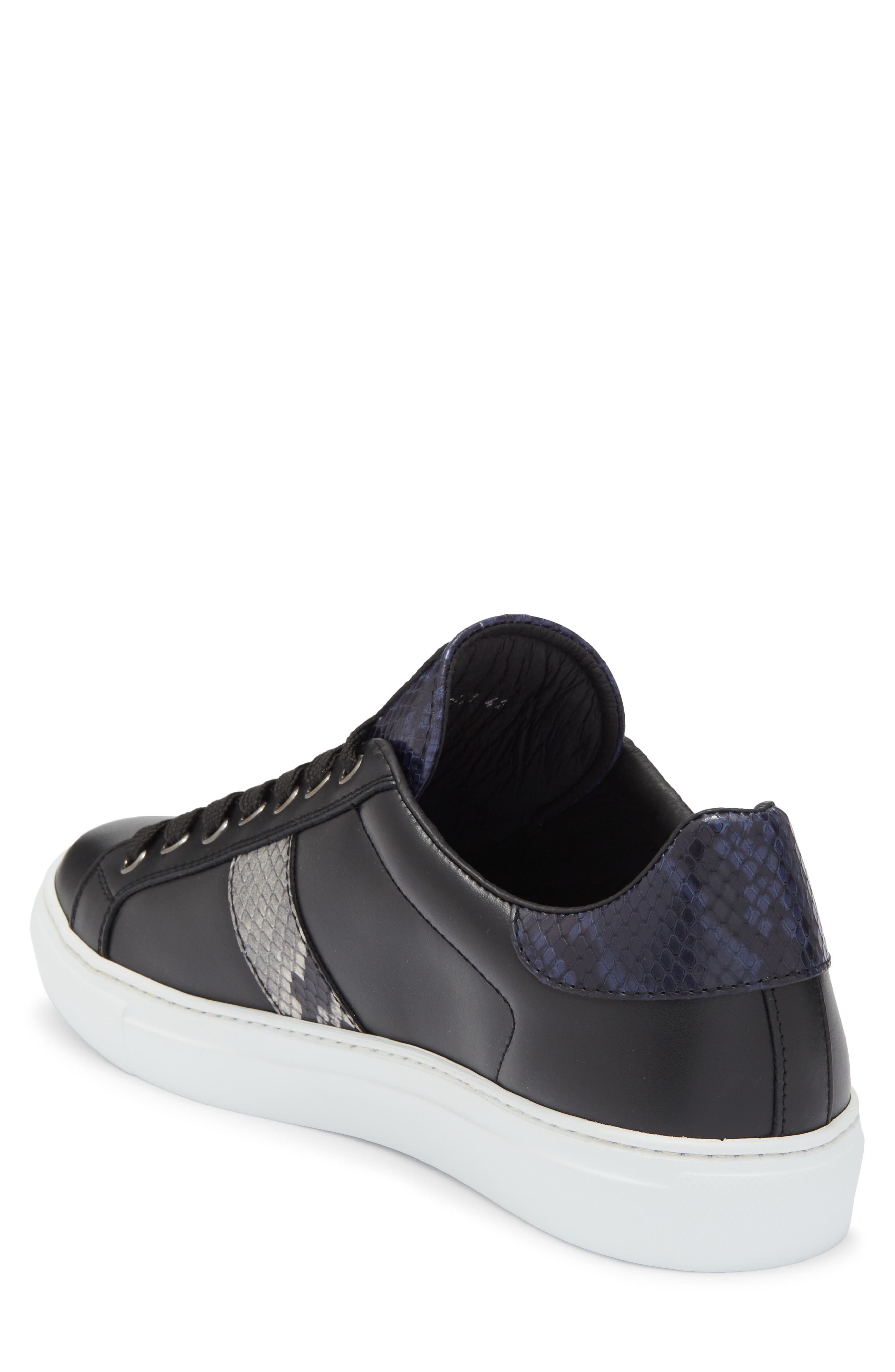 Roberto Cavalli Logo Plate Sneaker, Alternate, color, Black