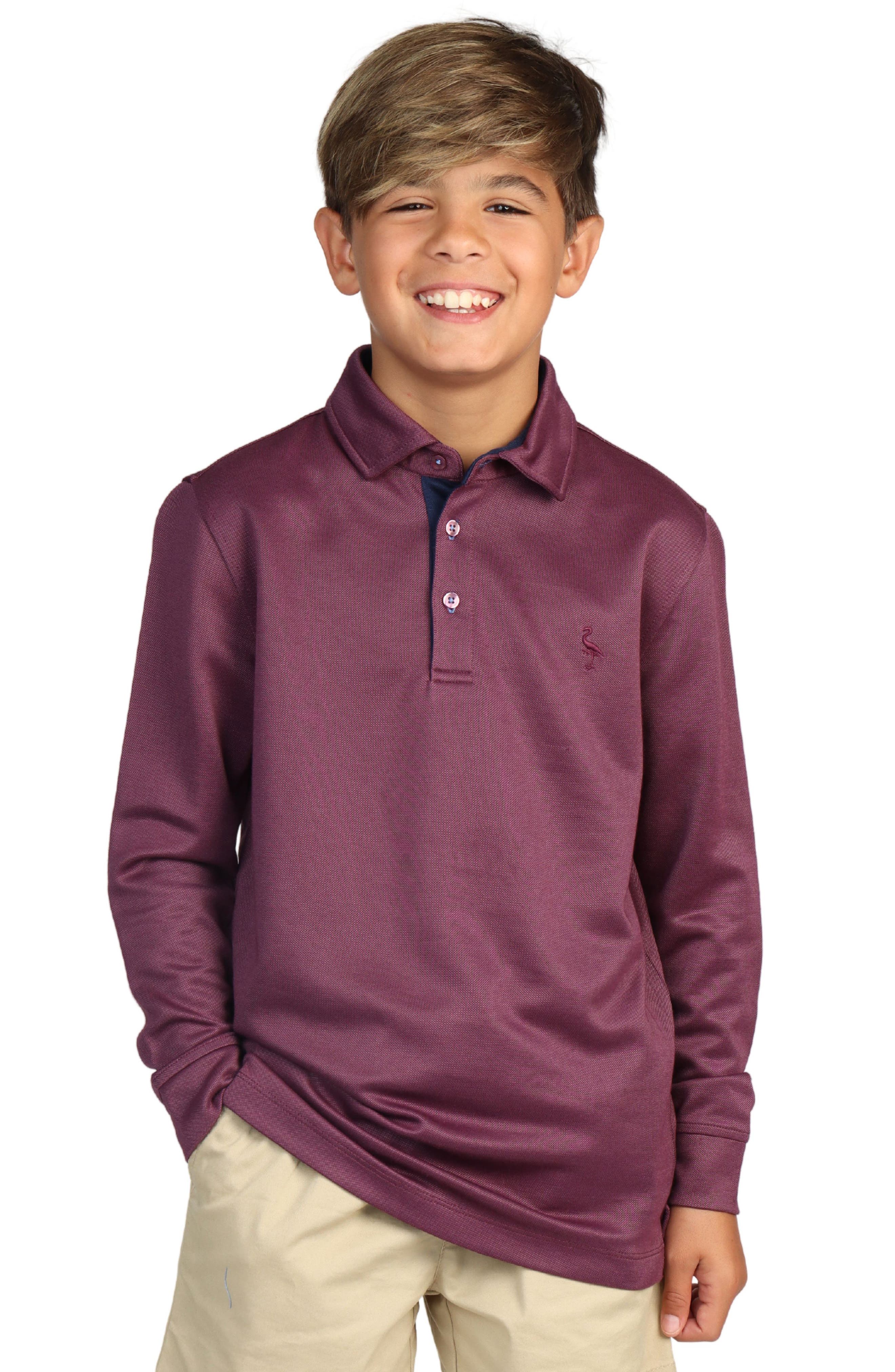 TailorByrd Kids' Long Sleeve Polo