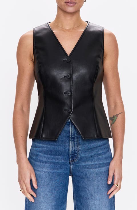 Danica Faux Leather Vest
