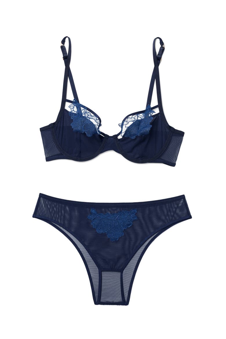 Andy Unlined Demi Bra, Alternate, color, Dark blue