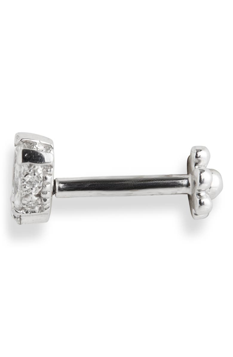 MARIA TASH Engraved Diamond Lotus Stud Earring, Alternate, color,