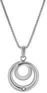 LuvMyJewelry Calira Sterling Silver 0.01 Ct Diamond Circle Pendant