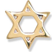 Anzie Love Letter Mini Star of David Single Stud Earring