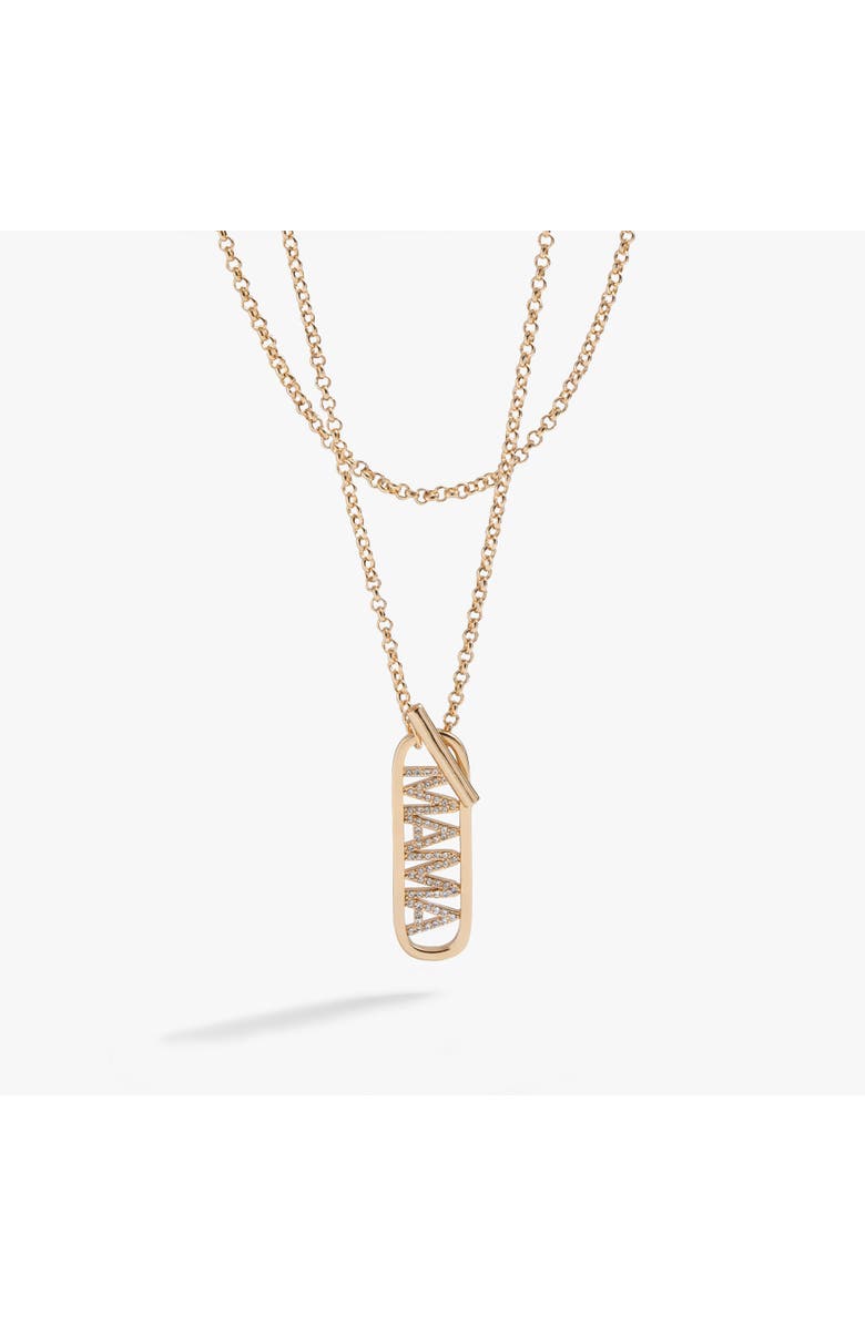 Alex and Ani Mama Pave Toggle Necklace, Main, color,