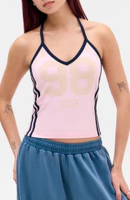 BDG Urban Outfitters '98 Stretch Cotton Graphic Halter Top