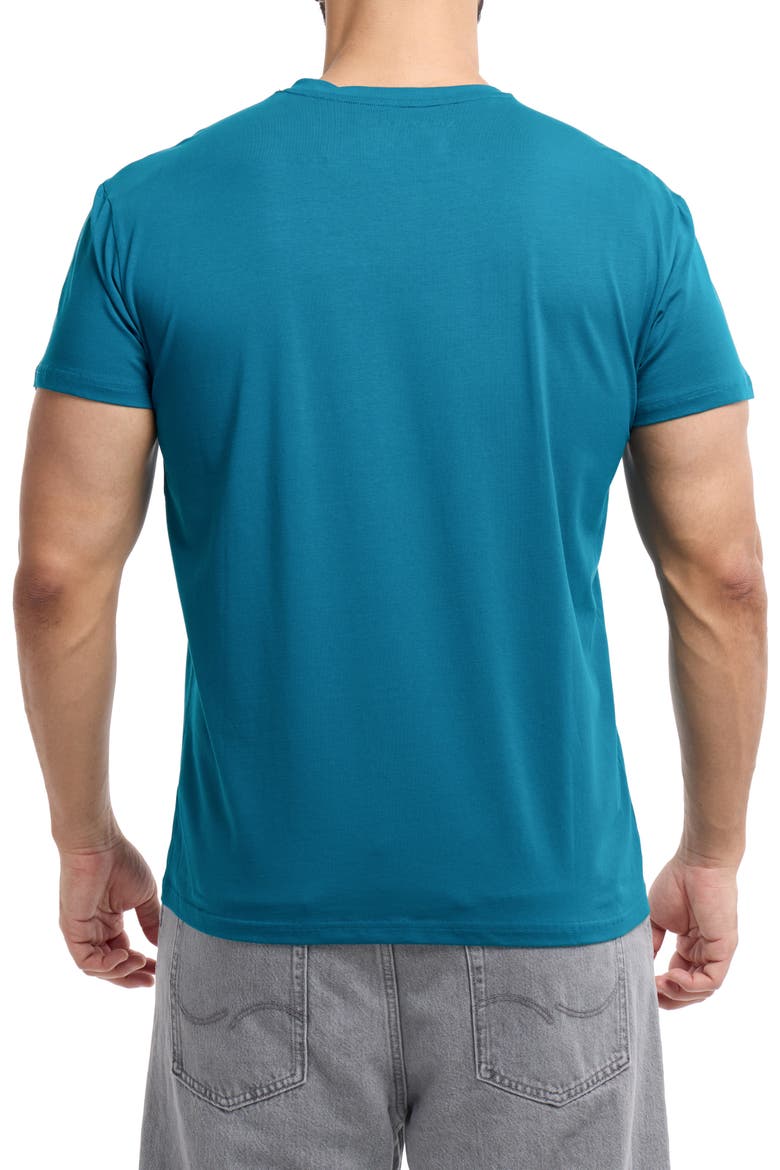 Short Sleeve Henley, Alternate, color, TEAL
