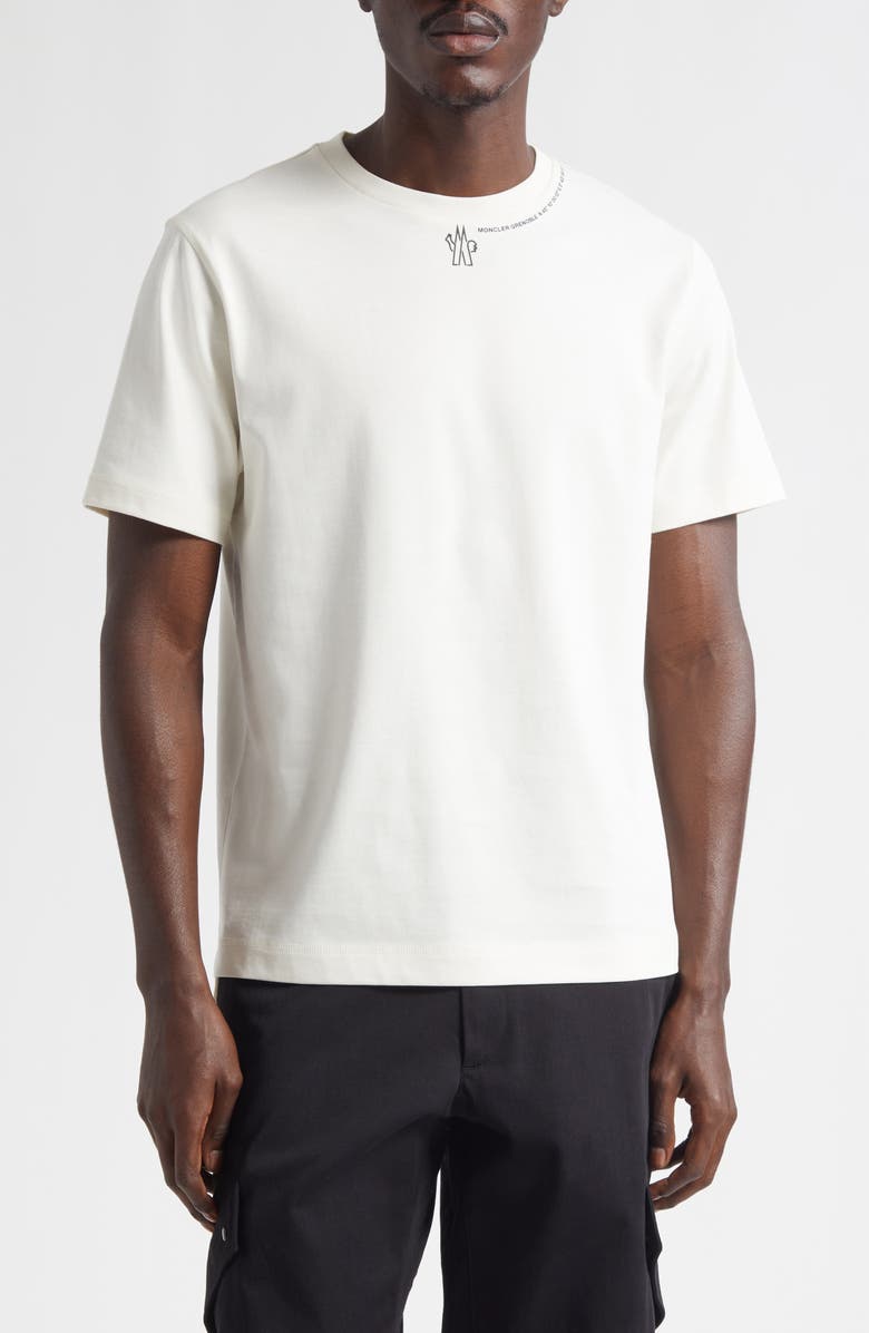 Moncler Logo Graphic T-Shirt, Main, color, Baby Powder