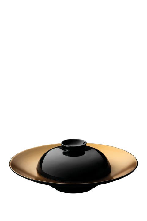 Gem Deep Presentation Plate And Bowl - Black