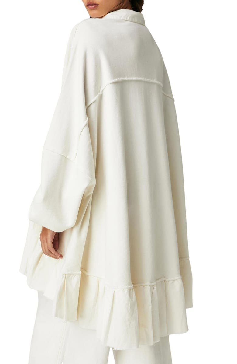 Free People Button-Up Sweatshirt, Alternate, color, 