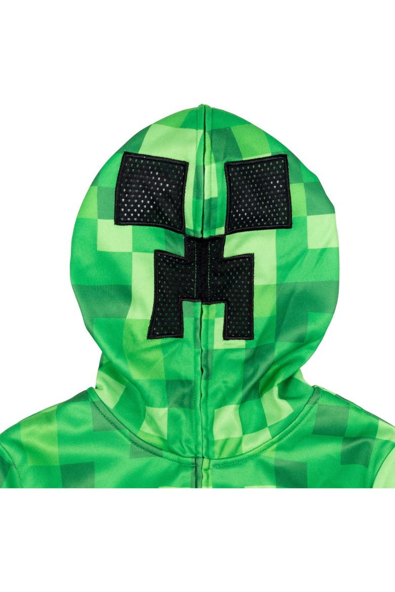 Fleece Zip-up Hoodie (toddler, Little Kid & Big Kid), Alternate, color, Creeper Mask Green