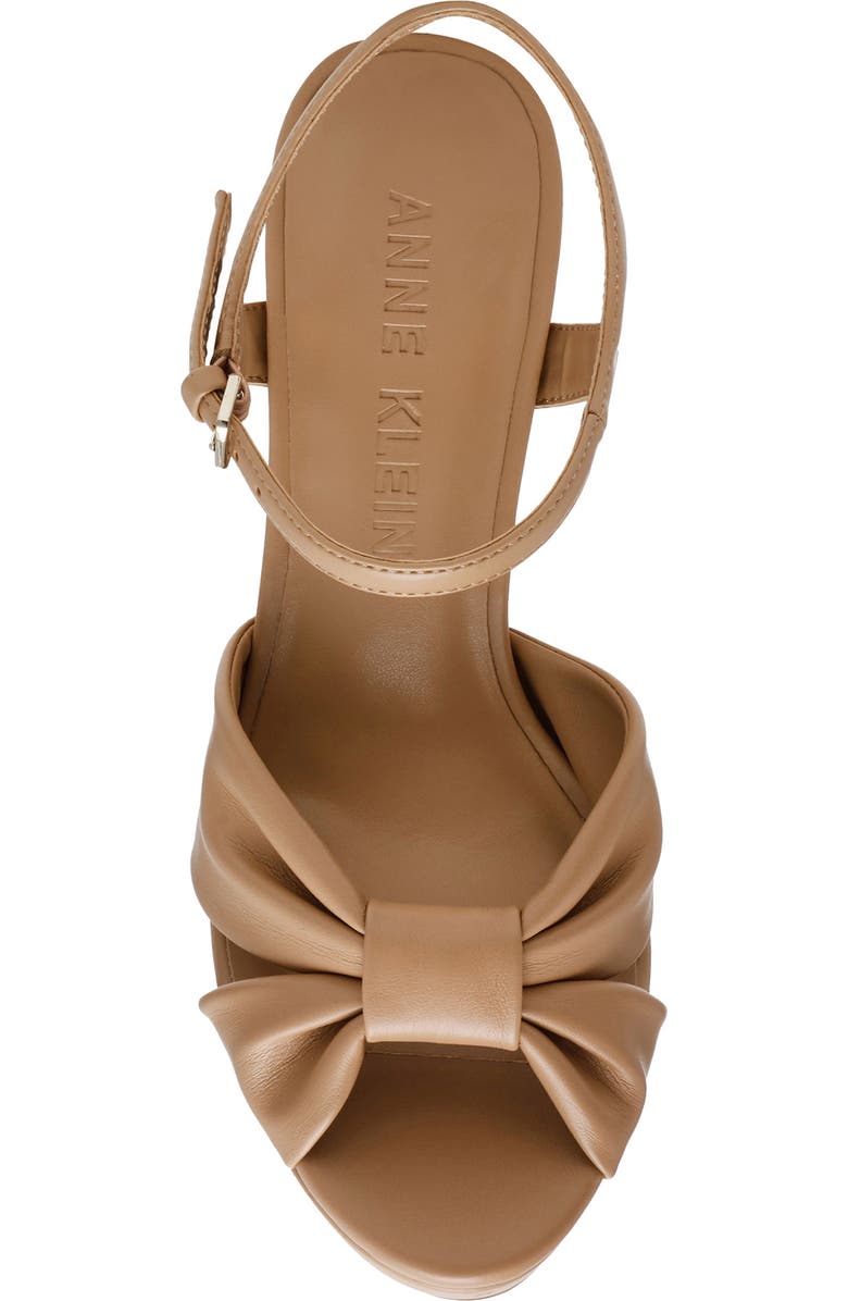 Anne Klein Velia Ankle Strap Platform Sandal, Alternate, color, Biscotti