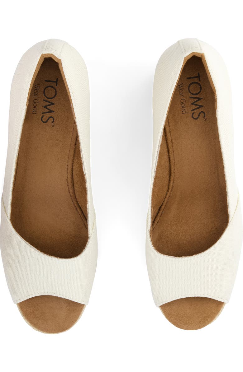 TOMS Rania Peep Toe Wedge Pump, Alternate, color,