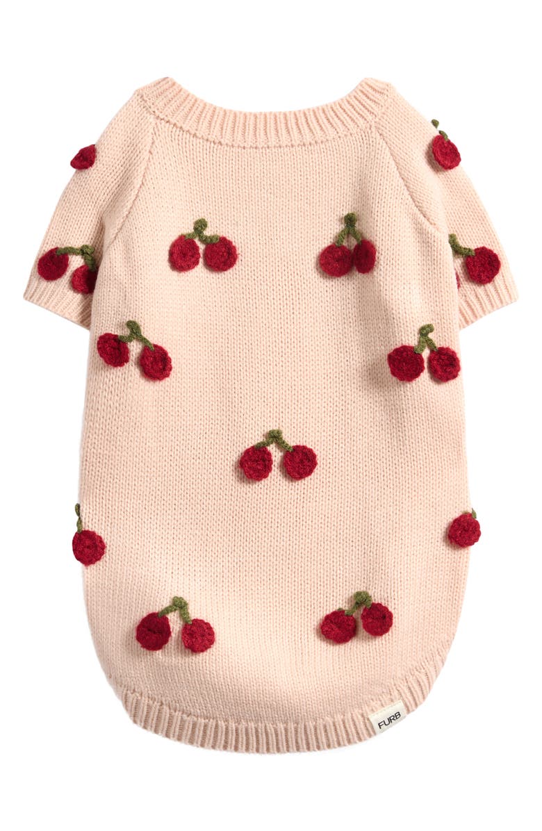 Furb Cherry Pet Sweater, Alternate, color, Blush