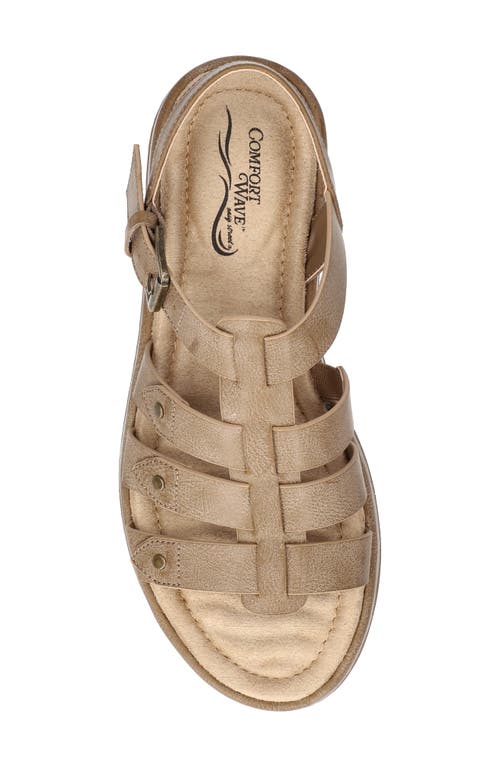 Easy Street Chirp Quarter Strap Gladiator Sandal In Taupe