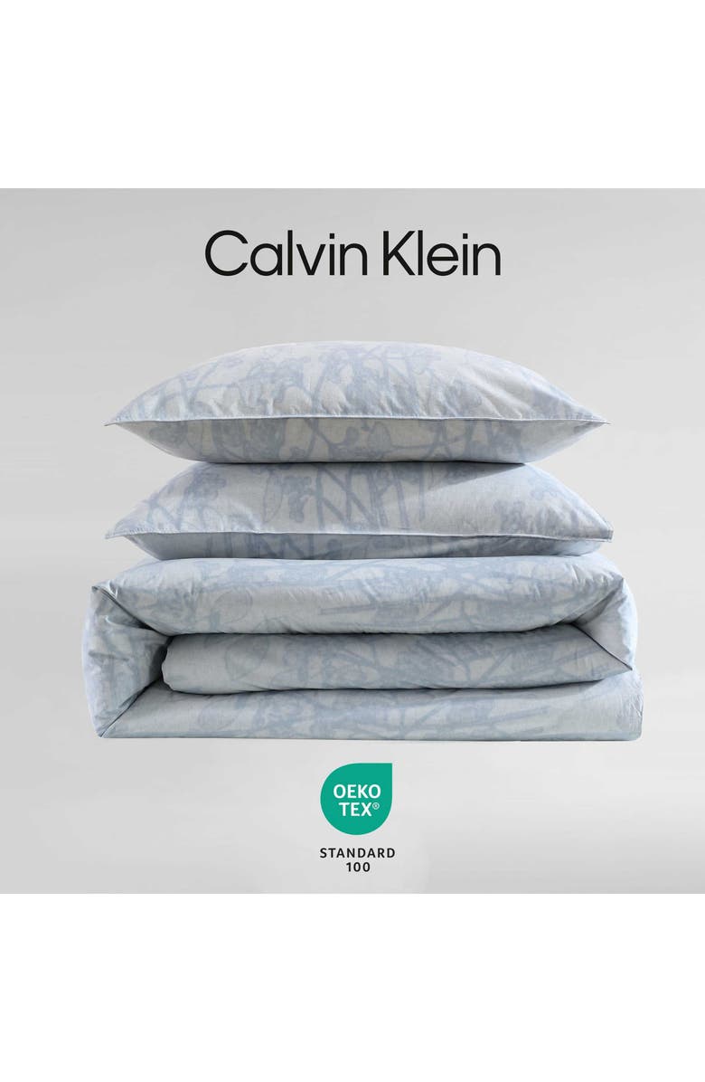 Calvin Klein Bayberry 200 Thread Count Cotton Duvet Cover & Shams Set, Alternate, color, Light / Medium Blue