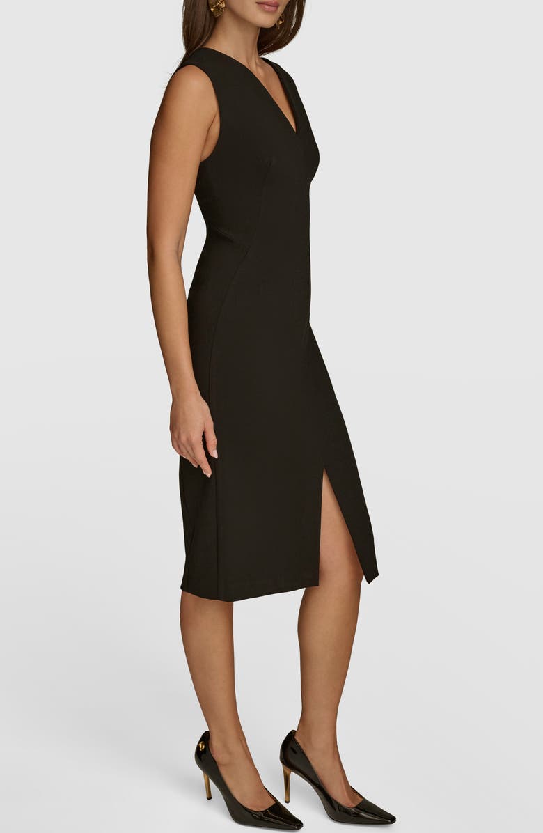 Donna Karan New York Sculpted V-Neck Sheath Dress, Alternate, color, 