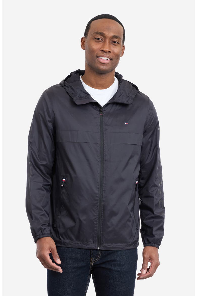 Hooded Windbreaker, Alternate, color, BLACK