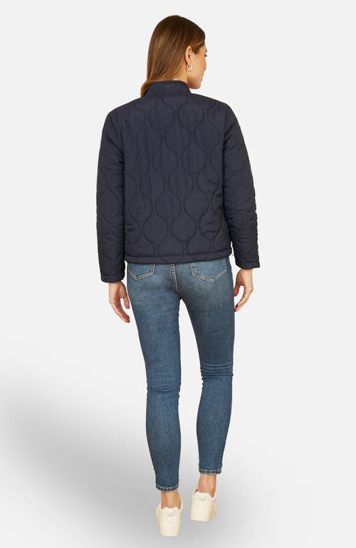 Yumi Short Quilted Jacket In Blue
