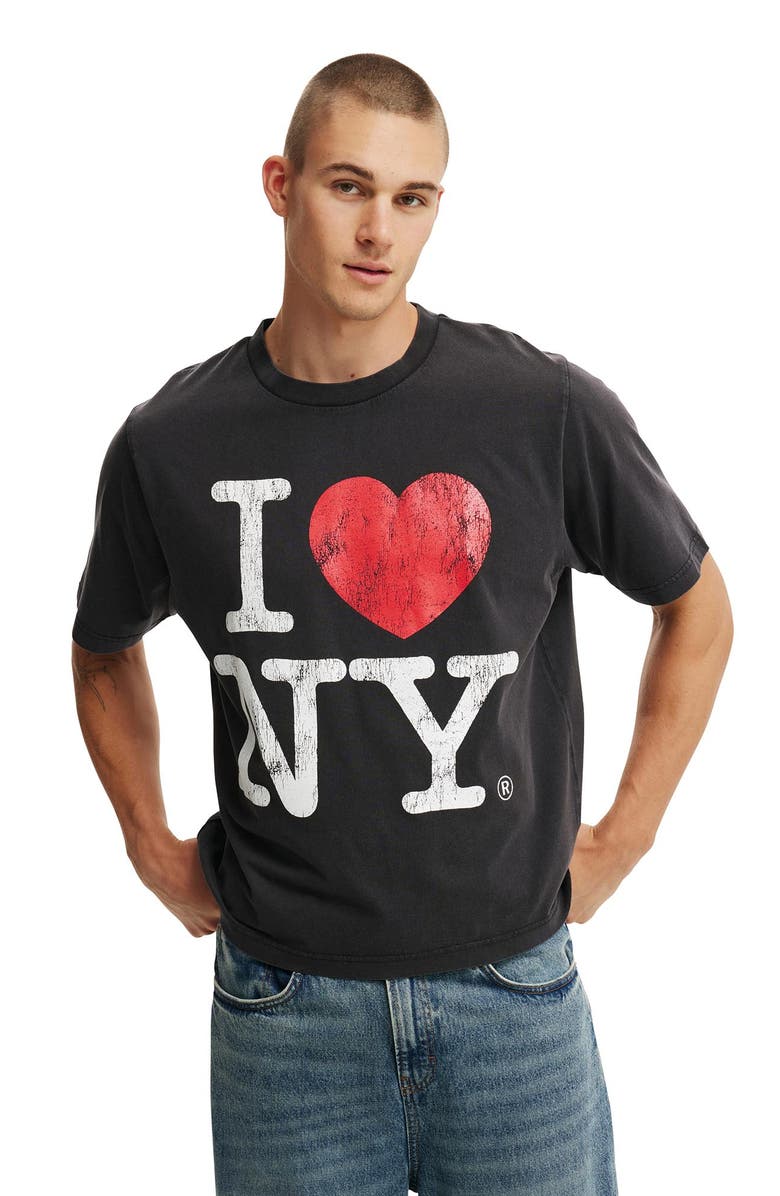 Cotton On Men's Crop Fit New York License T-Shirt, Main, color, 